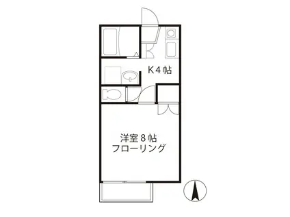 アネックス下高井(1K/1階)の間取り写真