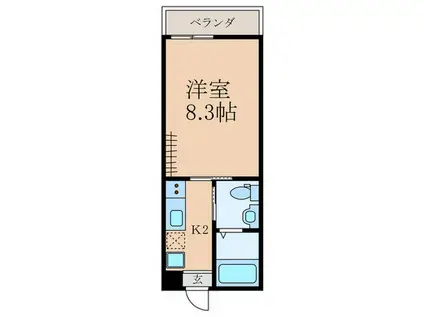 サンクトスコート五条室町(1K/1階)の間取り写真