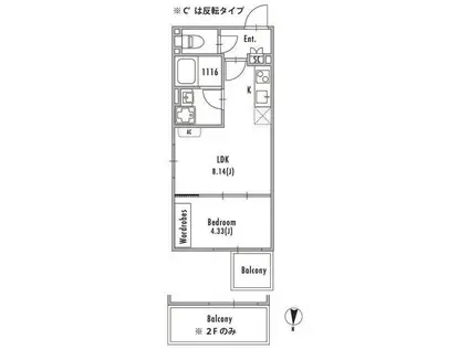 GRAN PASEO大崎戸越銀座I(1LDK/3階)の間取り写真