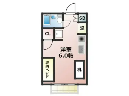 ハイムアペックス(ワンルーム/1階)の間取り写真