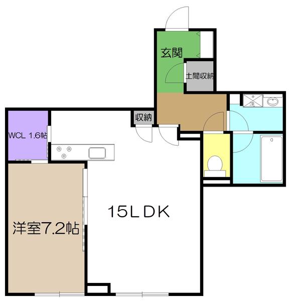 ベレオ ラ・カシータ(1LDK/1階)の間取り写真