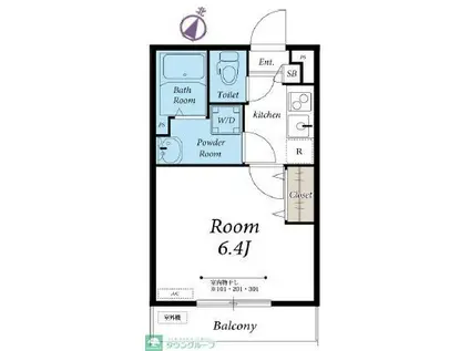 リブリ・華さがみ野(1K/2階)の間取り写真