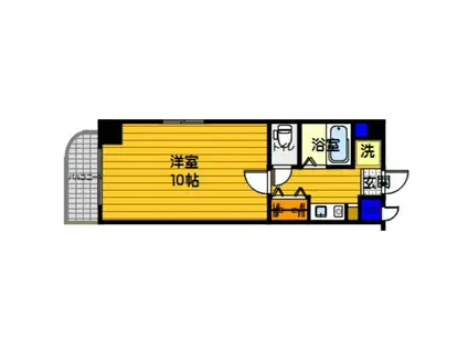 セントラル南片江(1K/5階)の間取り写真