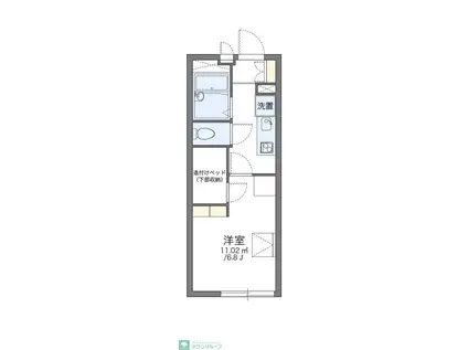 レオパレスグランアメニティ(1K/1階)の間取り写真