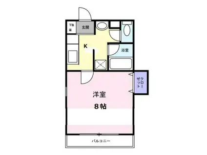 クレールメゾン蘇我(1K/1階)の間取り写真