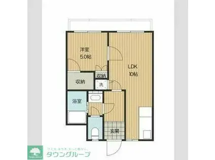 イケダ第一コーポ(1LDK/3階)の間取り写真