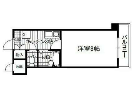 レジデンス京才(1K/3階)の間取り写真