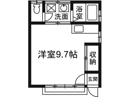 ハイツ26(ワンルーム/1階)の間取り写真