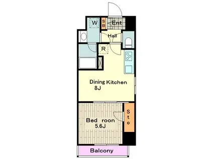 プレミアータ ルーチェ(1K/6階)の間取り写真