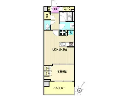 グレーシアさがみ野テラス(1LDK/5階)の間取り写真