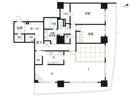 KOKURATOWER(3LDK/25階)の間取り写真