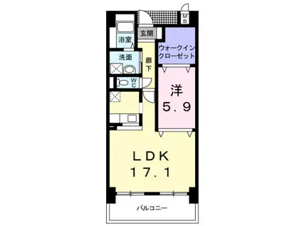 セントレジデンス(1LDK/4階)の間取り写真