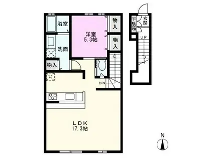 グランフェリシア(1LDK/2階)の間取り写真