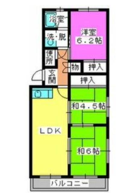 ロイヤルハウス天神2(3LDK/4階)の間取り写真