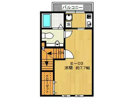 フラッツ・ソブリン(1K/2階)の間取り写真