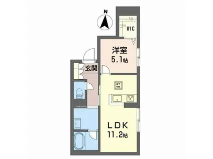 ムライチ・新大江ステージ(1LDK/1階)の間取り写真