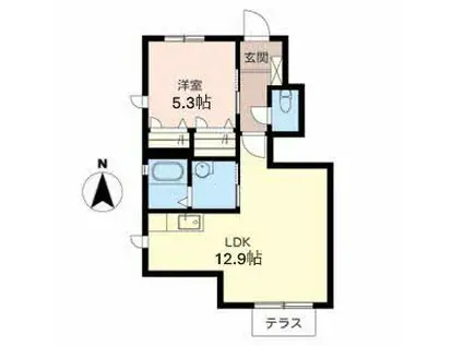 シャーメゾンコトー(1LDK/1階)の間取り写真