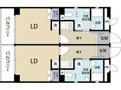 小鳩プレイス(1K/5階)の間取り写真