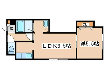 エスコートN23(1LDK/2階)の間取り写真