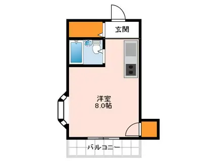 シャトルマキ(ワンルーム/3階)の間取り写真