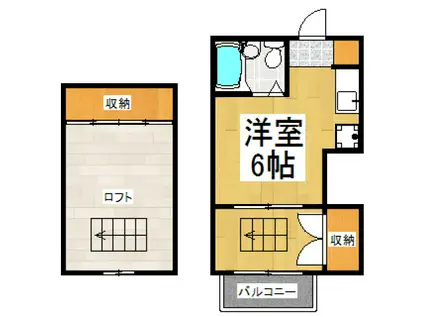 アルペジオ多摩(ワンルーム/2階)の間取り写真