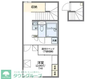 レオパレスアクセル(1K/2階)の間取り写真