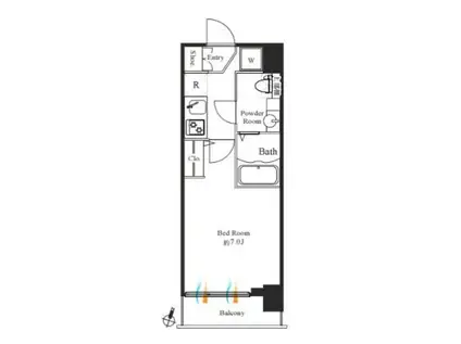 GRAN PASEO 神田駅前(1K/5階)の間取り写真