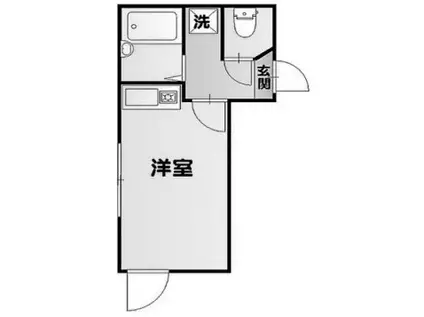 リッシェル綾瀬(ワンルーム/1階)の間取り写真