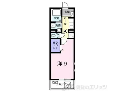 ブランジスタ並木(1K/3階)の間取り写真