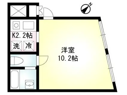 DUO COURT大井町(1K/3階)の間取り写真