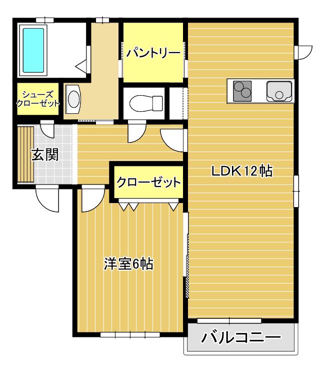 パレスグリーンIII(1LDK/2階)の間取り写真