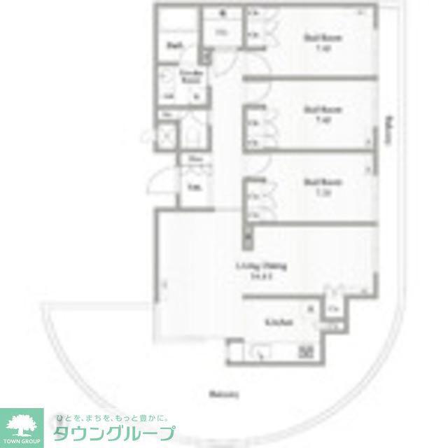 ル・パティオ瀬田(3LDK/3階)の間取り写真