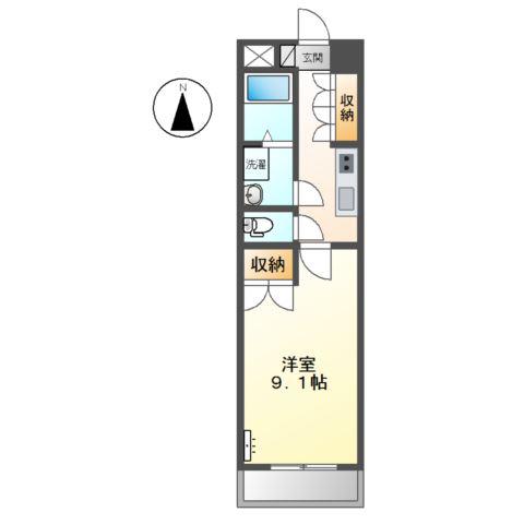 エクセレンスアイディ(1K/2階)の間取り写真