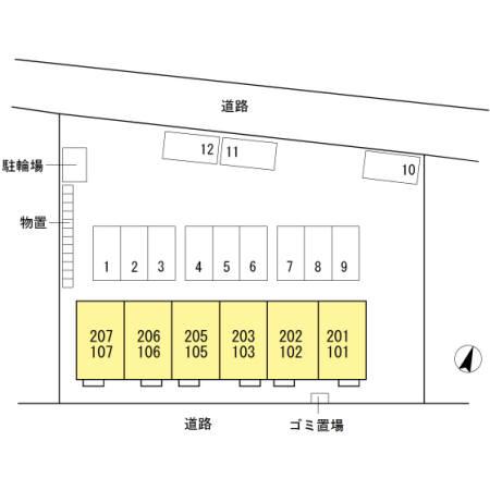 アーバンブリーズII(1LDK/2階)の間取り写真