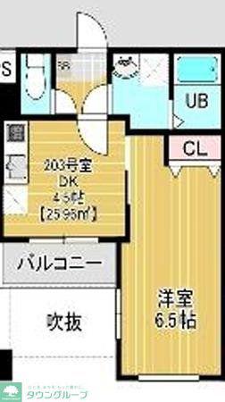 BELLEAUBE大久保(1DK/2階)の間取り写真