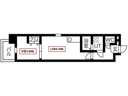 ART TENNOUJI(1LDK/6階)の間取り写真