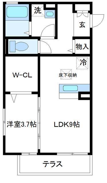 フェリシテ(1LDK/1階)の間取り写真