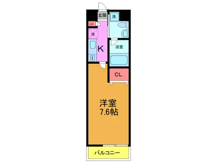 アイアン8KASAI(1K/2階)の間取り写真