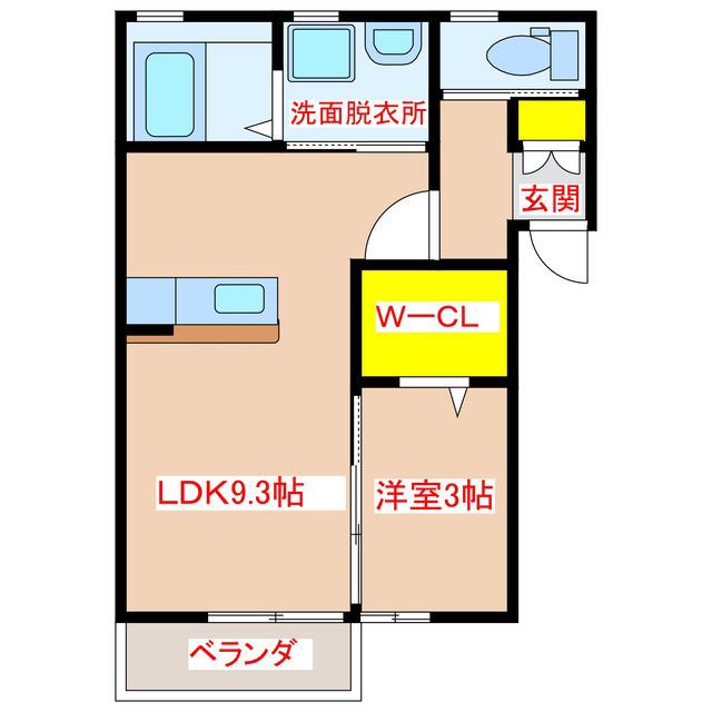 EPCOT・SPACE(1LDK/2階)の間取り写真