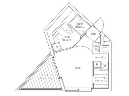 マンションリベレ(ワンルーム/5階)の間取り写真