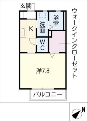 エミレーツ・R(1K/2階)の間取り写真