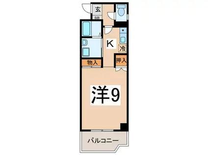 エターナリー(1K/1階)の間取り写真