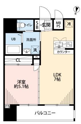 サヴォイマキシマイズ博多ステーション(1LDK/11階)の間取り写真