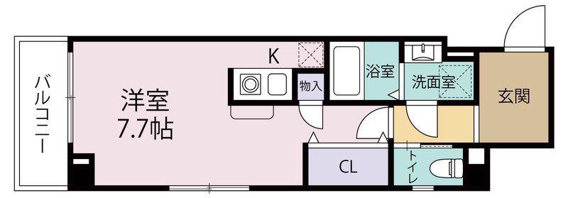ブリランテII番館(ワンルーム/3階)の間取り写真