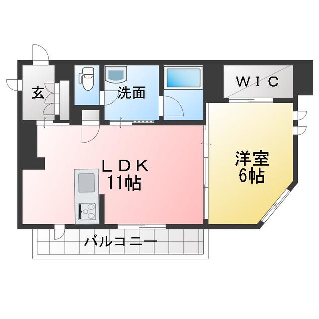 NOTE AMBIENTALI横浜(1LDK/2階)の間取り写真