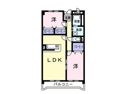 グラン・コート(2LDK/3階)の間取り写真