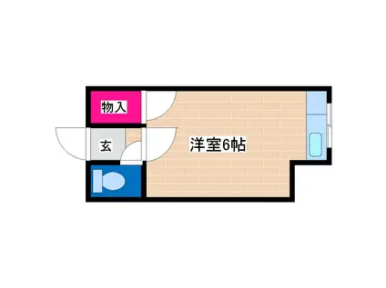 太平8号館(ワンルーム/3階)の間取り写真