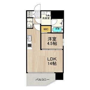 プレジオ九条(1LDK/12階)の間取り写真