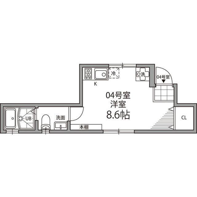 グランエッグス東大前(ワンルーム/1階)の間取り写真