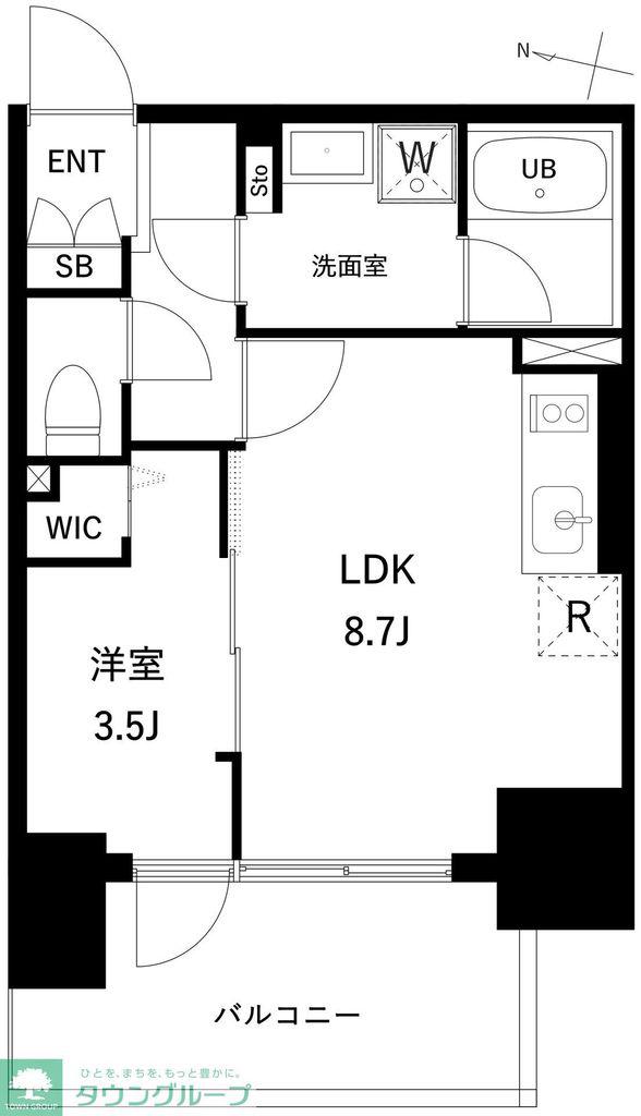 プレディアコート西日暮里(1LDK/2階)の間取り写真